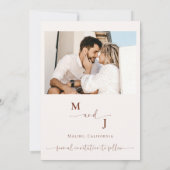 Boho写真 | 日付モダン招待状の保存 招待状 (裏面)