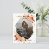 Boho写真 | Terracotta結婚式の日付を保存 (スタンド正面)