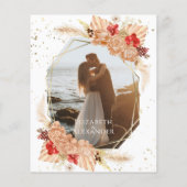 Boho写真 | Terracotta結婚式の日付を保存 (裏面)