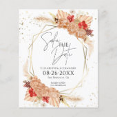 Boho写真 | Terracotta結婚式の日付を保存 (正面)