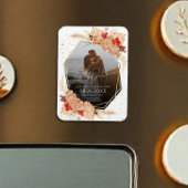 Boho写真 | Terracotta結婚式の日付を保存 マグネット