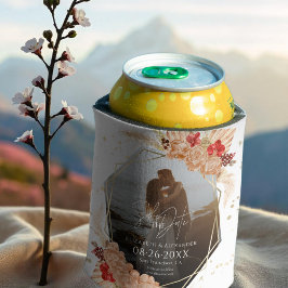 Boho写真 | Terracotta結婚式の日付を保存 缶クーラー