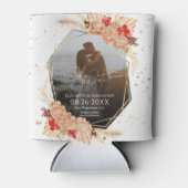 Boho写真 | Terracotta結婚式の日付を保存 缶クーラー (正面)