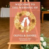 Boho冬のウェディングウェルカムフロステッド アクリルサイン