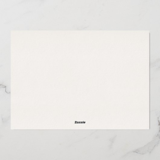 Boho冬のフローラロングメッセージクリスマス 箔シーズンカード (裏面)