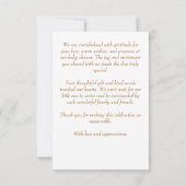 Boho冬の赤ちゃんシャワー茶のパーティー感謝していユー サンキューカード (裏面)