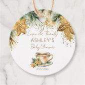 Boho冬の赤ちゃんシャワー茶のパーティー感謝していユー フェイバータグ (正面)