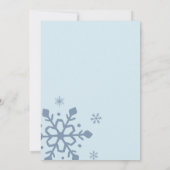 Boho冬の赤ちゃんシャワー |スノーフレーク・ワンダーランド 招待状 (裏面)