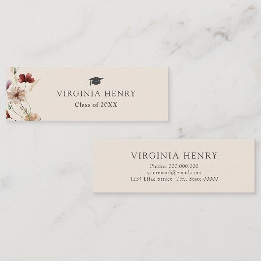 Boho卒業ネームカード スキニー名刺