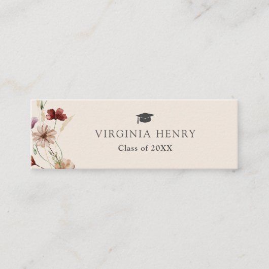 Boho卒業ネームカード スキニー名刺 (正面)