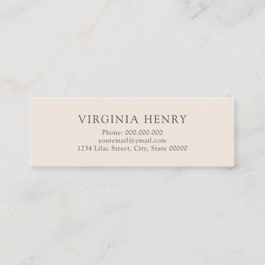 Boho卒業ネームカード スキニー名刺 (裏面)