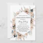 Boho卒業写真パーティの招待状 招待状 (裏面)