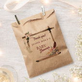 Boho南西ブルゴーニュ赤ちゃんシャワー フェイバーバッグ (クリップ留めされた状態)