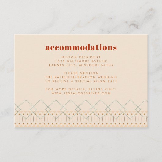 Boho南西囲いカード エンクロージャーカード (正面)