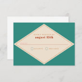 Boho南西RSVPカード 出欠カード (正面/裏面)