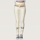 Boho古代スパイラルサンレインボーヒーリングヨガ レギンス (正面)