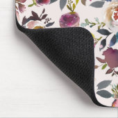 Boho名前付き絵を描バラ赤面ピンク マウスパッド (コーナー)