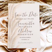 Boho夏のパンパスグラスの水色は、日付を保存 案内ポストカード