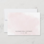 Boho夏エレガント春赤面フローラQRコード 出欠カード (裏面)