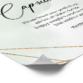 Boho多汁金ゴールドフレームタイムカプセルゲームのサイン ポスター (角)