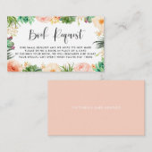 Boho多糖フローラリースブックリクエストカード エンクロージャーカード (正面/裏面)