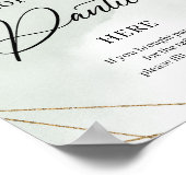 Boho多肉食金ゴールドここにパンティーをドロップするサイン ポスター (角)