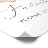 Boho女の子の服の赤ちゃんシャワー好意サイン ポスター (角)