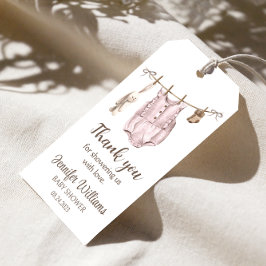 Boho女の子の服の赤ちゃんシャワー感謝していユーラベル ギフトタグ