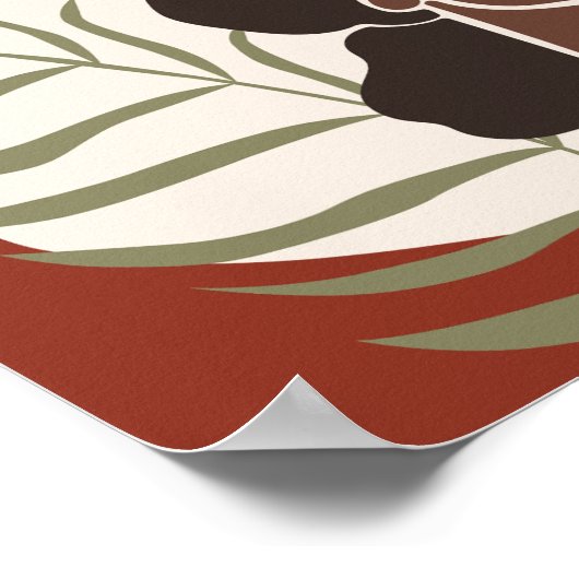 Boho女性イラストレーショントーン自然ポスター ポスター (角)