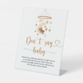 Boho子供部屋ベビー台座標識と言わない 台座サイン (正面)