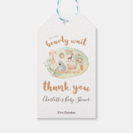 Boho子供部屋我々は赤ちゃんシャワーの好意を待つことができる ギフトタグ