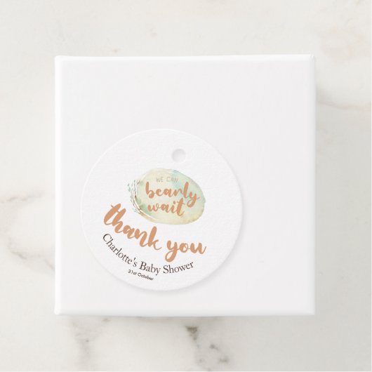 Boho子供部屋我々は赤ちゃんシャワーの好意を待つことができる フェイバータグ (インサイチュ)