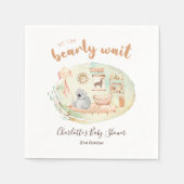 Boho子供部屋我々はbearly待つことができ赤ちゃんシャワーナプキン スタンダードカクテルナプキン (正面)