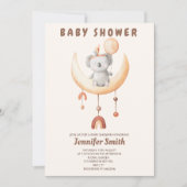 Boho子供部屋，モバイル，小さなコアラ赤ちゃんシャワー 招待状 (正面)
