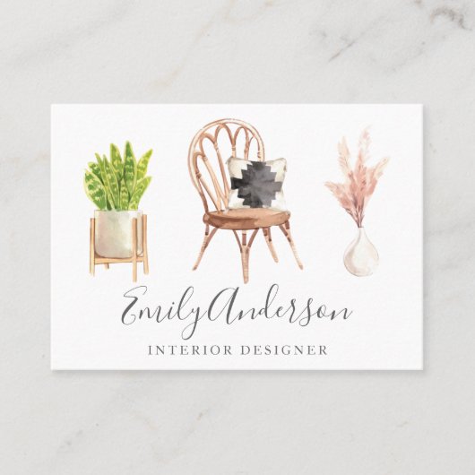 Boho家具インテリアデザイン名刺 名刺 (正面)