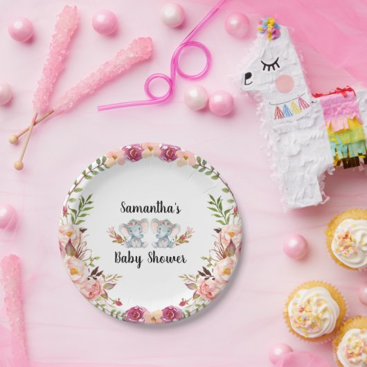 Boho対象のベビーシャワーの紙皿 ペーパープレート (パーティー)