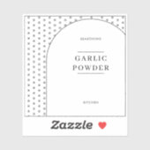 Boho小さなドットミニマルキッチンパントリーJARラベル シール (シート)