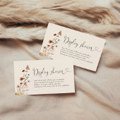 Boho小さなワイルドフラワーの赤ちゃんシャワーディスプレイ エンクロージャーカード