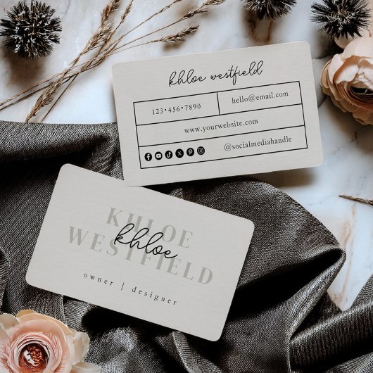 Boho小モダンさな名刺 名刺