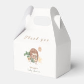 Boho居心地の良いテディベア睡眠赤ちゃんシャワーありがとう フェイバーボックス (裏面サイド)