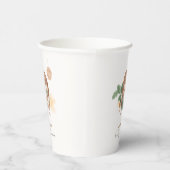 Boho居心地の良いテディベア睡眠赤ちゃんシャワー 紙コップ (右)