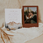 Boho屋外ウェディング日付を保存 招待状