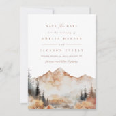 Boho屋外ウェディング日付を保存 招待状 (正面)