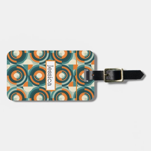 Boho幾何学模様 ラゲッジタグ (正面横)