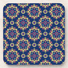 Boho幾何学的フローラルパターンコースター – 6のセット コースター
