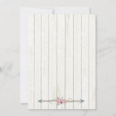 Boho弓または矢印ジェンダー表示パーティー 招待状 (裏面)