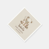 Boho心待ちストーリータイムベビーベイビーシャワー スタンダードカクテルナプキン (角)