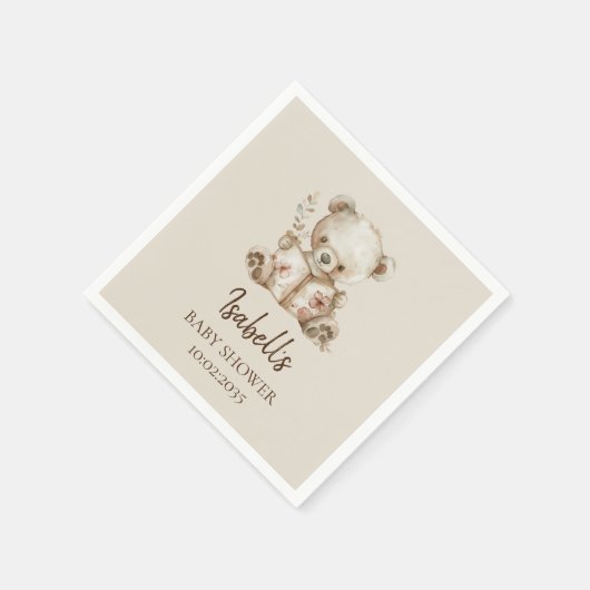 Boho心待ちストーリータイムベビーベイビーシャワー スタンダードカクテルナプキン (角)