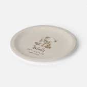 Boho心待ちストーリータイムベビーベイビーシャワー ペーパープレート (アングル)