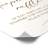 Boho性別おむつラッフルサインを明らかにする ポスター (角)